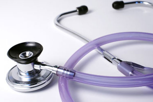 Purple stethoscope